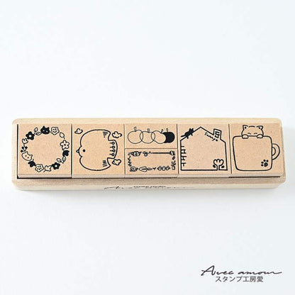 DKS-01  スタンプセット　-ちょこっとメモフレーム-