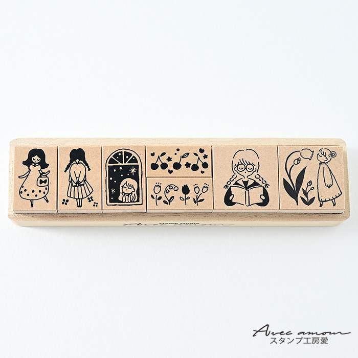 DKS-03  スタンプセット　-レトロな乙女-