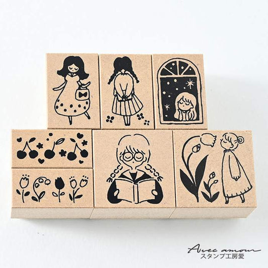 DKS-03  スタンプセット　-レトロな乙女-