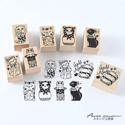 DKS-04  スタンプセット　-ワールドにゃんこ-
