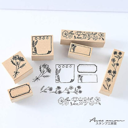 DKS-05  スタンプセット　-ミニフレームと花-