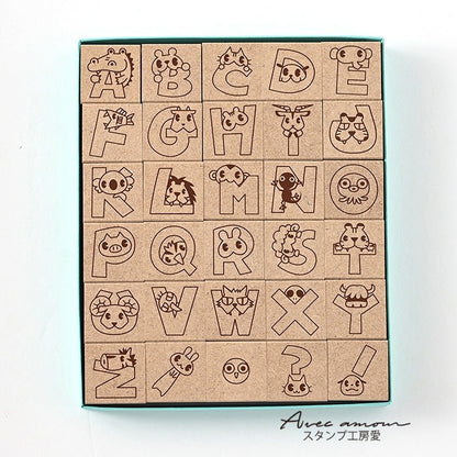 K5-01 デコ・アルファベットスタンプセット アニマル