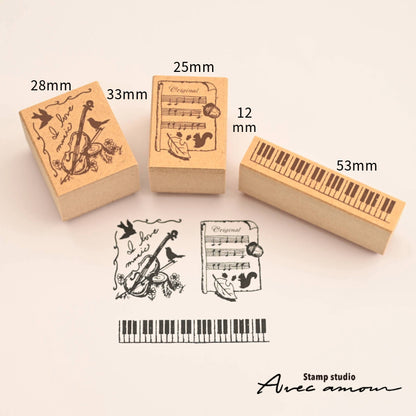 KIA-07　アンティークスタンプ３個セット- PAR AVION -