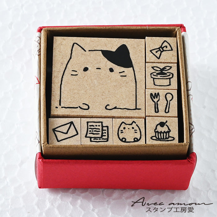 Lay-01　 いろがさねスタンプ -ねこちゃんのお気に入り-