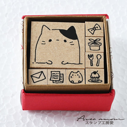 Lay-01　 いろがさねスタンプ -ねこちゃんのお気に入り-