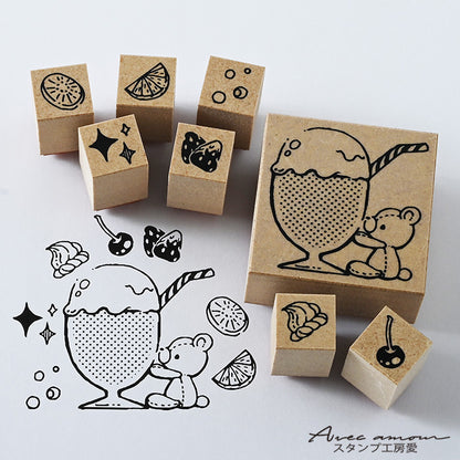Lay-04 いろがさねスタンプ 　-クリームソーダ-