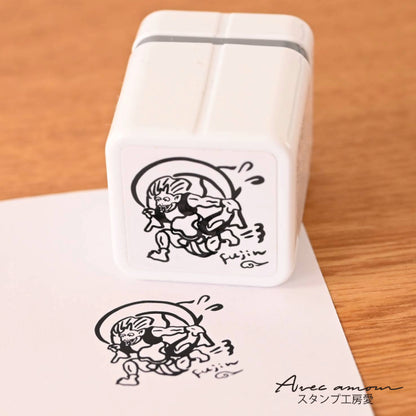 MGC-02　手のひら名画スタンプ-風神　風神雷神図-