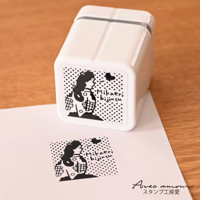 MGC-08　手のひら名画スタンプ-浮世絵　見返り美人図-