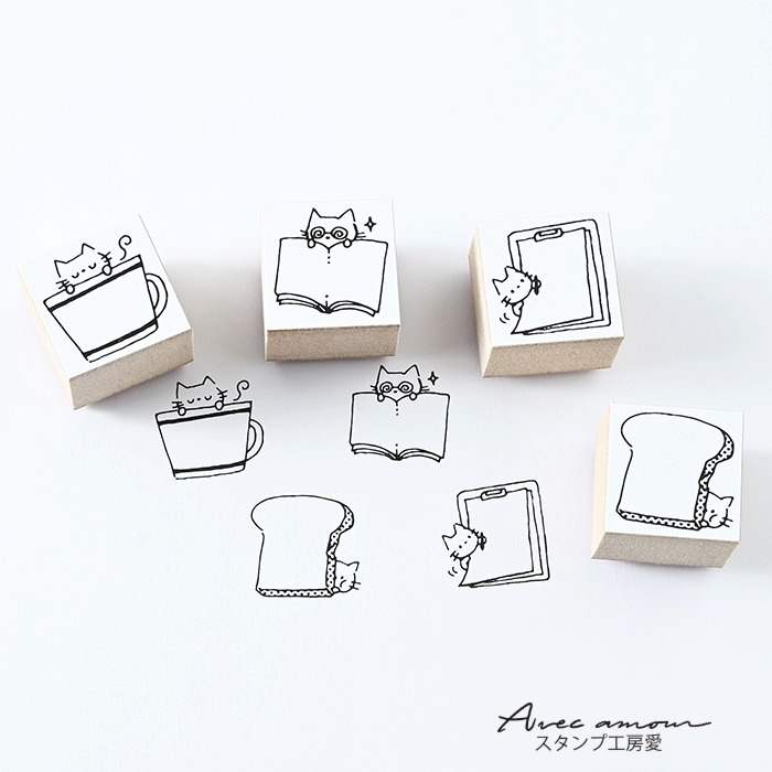 mini4-01 ミニスタンプ　ネコ見出し