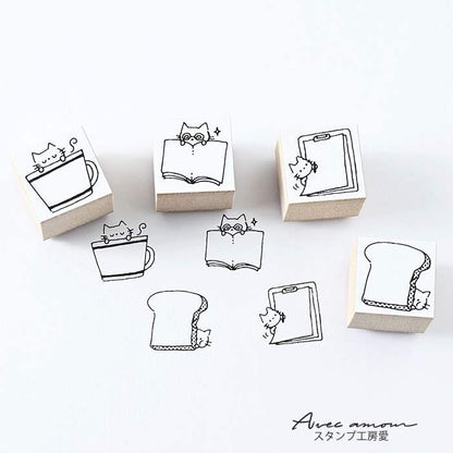 mini4-01 ミニスタンプ　ネコ見出し