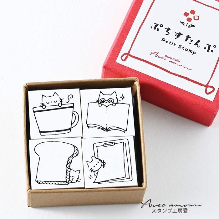 mini4-01 ミニスタンプ　ネコ見出し