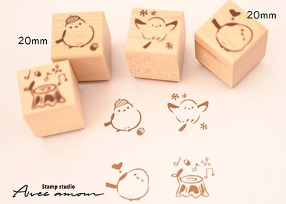 PES-02 ぷちすたんぷセット4個セット Petit Stamp もっとシマエナガ