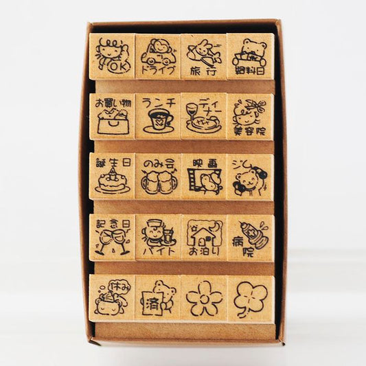 SJ20-01 スケジュールスタンプ20本セット