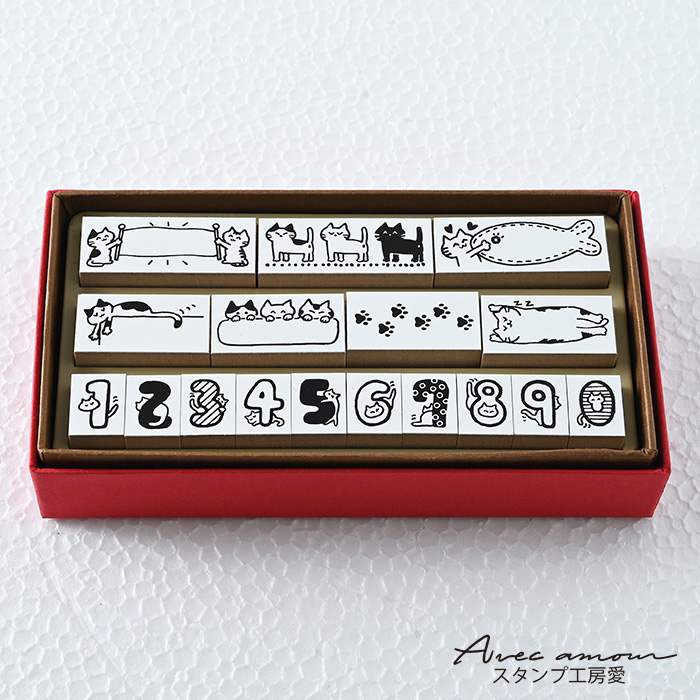sumi-01 スタンプセット　ネコだらけ