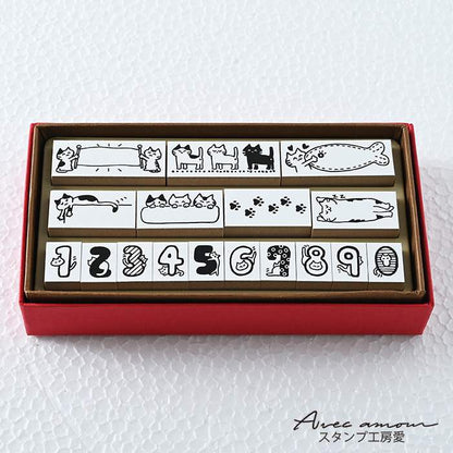 sumi-01 スタンプセット　ネコだらけ