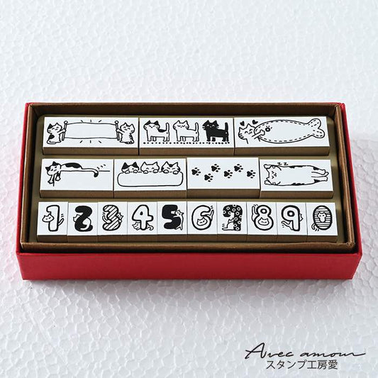 sumi-01 スタンプセット　ネコだらけ