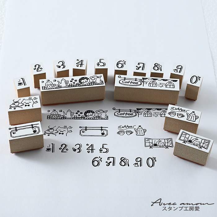 sumi-04　 スタンプセット　カフェねこ