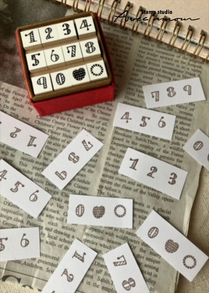 YSJ-01　Petit Numbers Stamp　ぷちナンバーすたんぷ　ゴム印