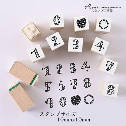 YSJ-01　Petit Numbers Stamp　ぷちナンバーすたんぷ　ゴム印