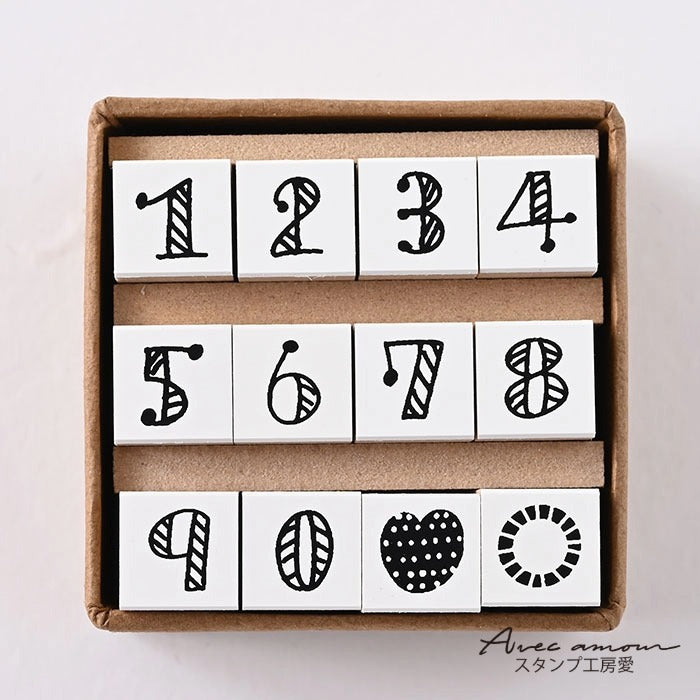 YSJ-01　Petit Numbers Stamp　ぷちナンバーすたんぷ　ゴム印