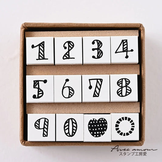 YSJ-01　Petit Numbers Stamp　ぷちナンバーすたんぷ　ゴム印