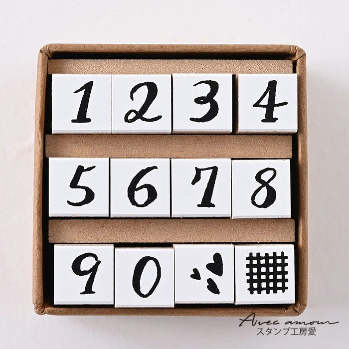 YSJ-02　Petit Numbers Stamp　ぷちナンバーすたんぷ　ゴム印