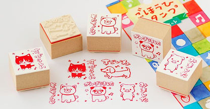 Q3-16 ごほうび評価印5個セット 【すばらしい すごいね そのちょうし がんばりました みました】