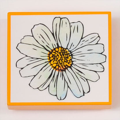 FR-03 Blooming STAMP 白いマーガレット ゴム印