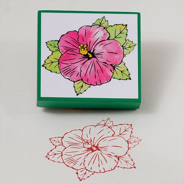 FR-04 Blooming STAMP ハイビスカス ゴム印