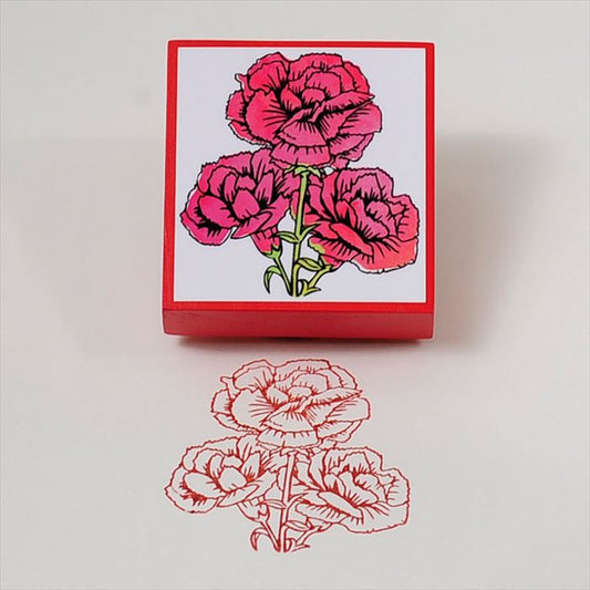 FR-05 Blooming STAMP 赤いカーネーション ゴム印