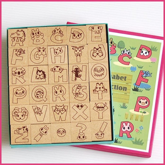 K5-01 デコ・アルファベットスタンプセット アニマル