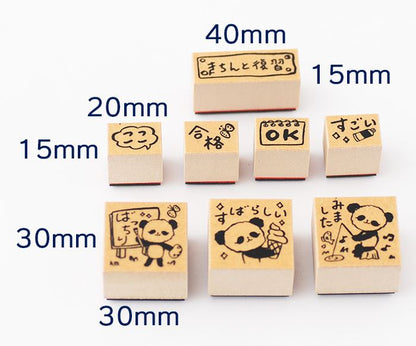 Q10-02 ティーチャースタンプ8本セット 木製ケース入り
